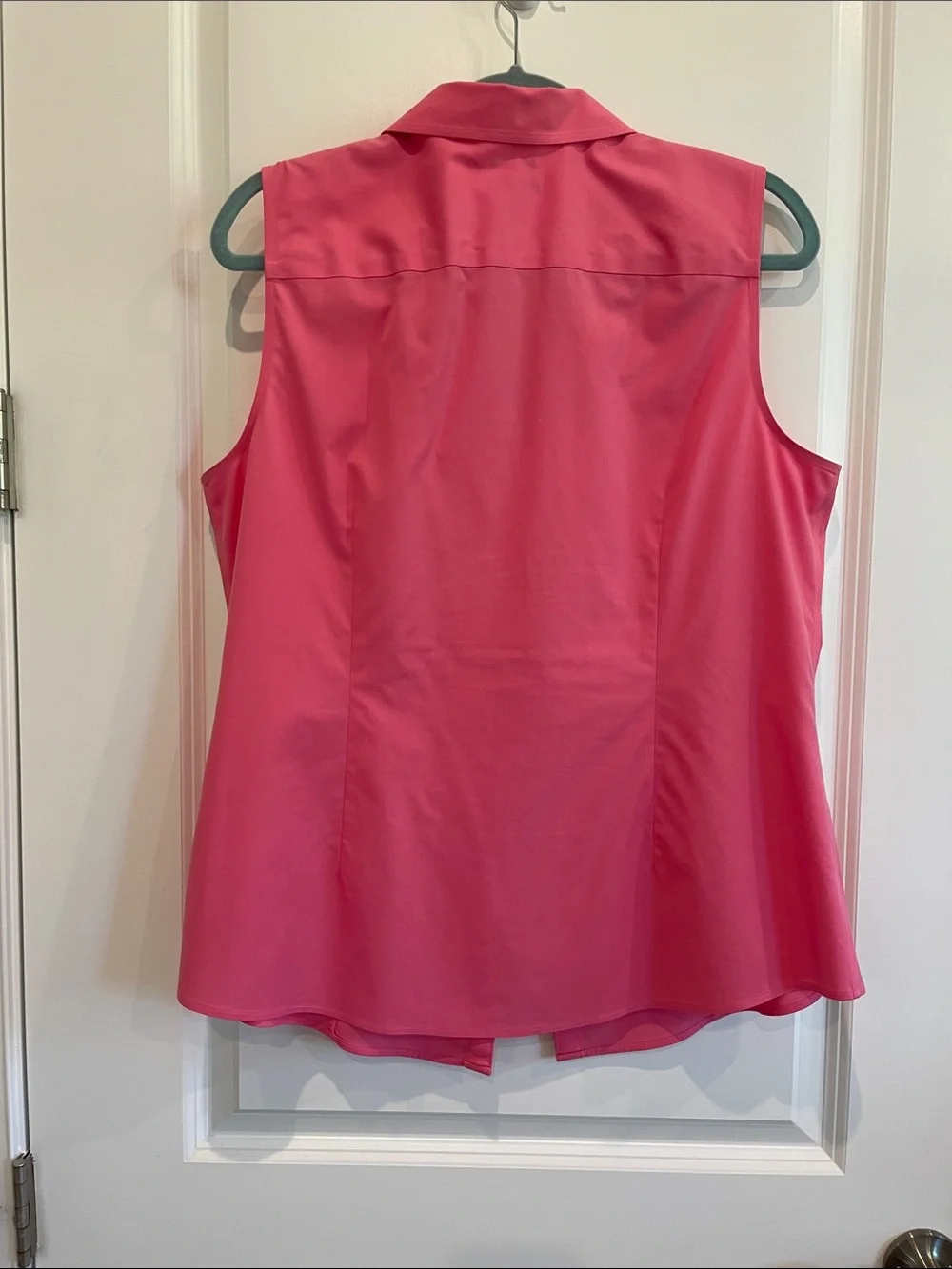 Talbots Sleeveless Button-Down Shirt in Hot Pink - Picture 3 of 4